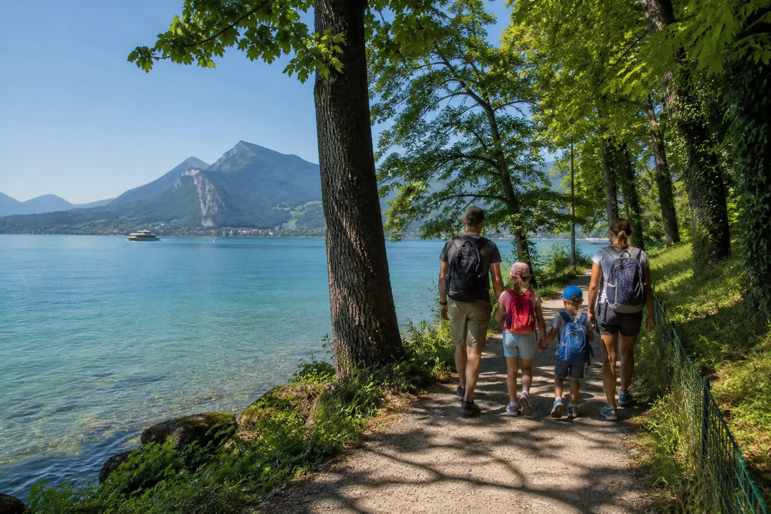 Est-il possible de faire le tour du Lac d'Annecy avec des enfants ?